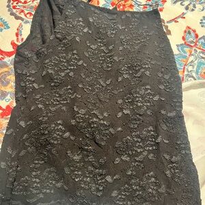 Express Black Textured Floral Sleeveless Top